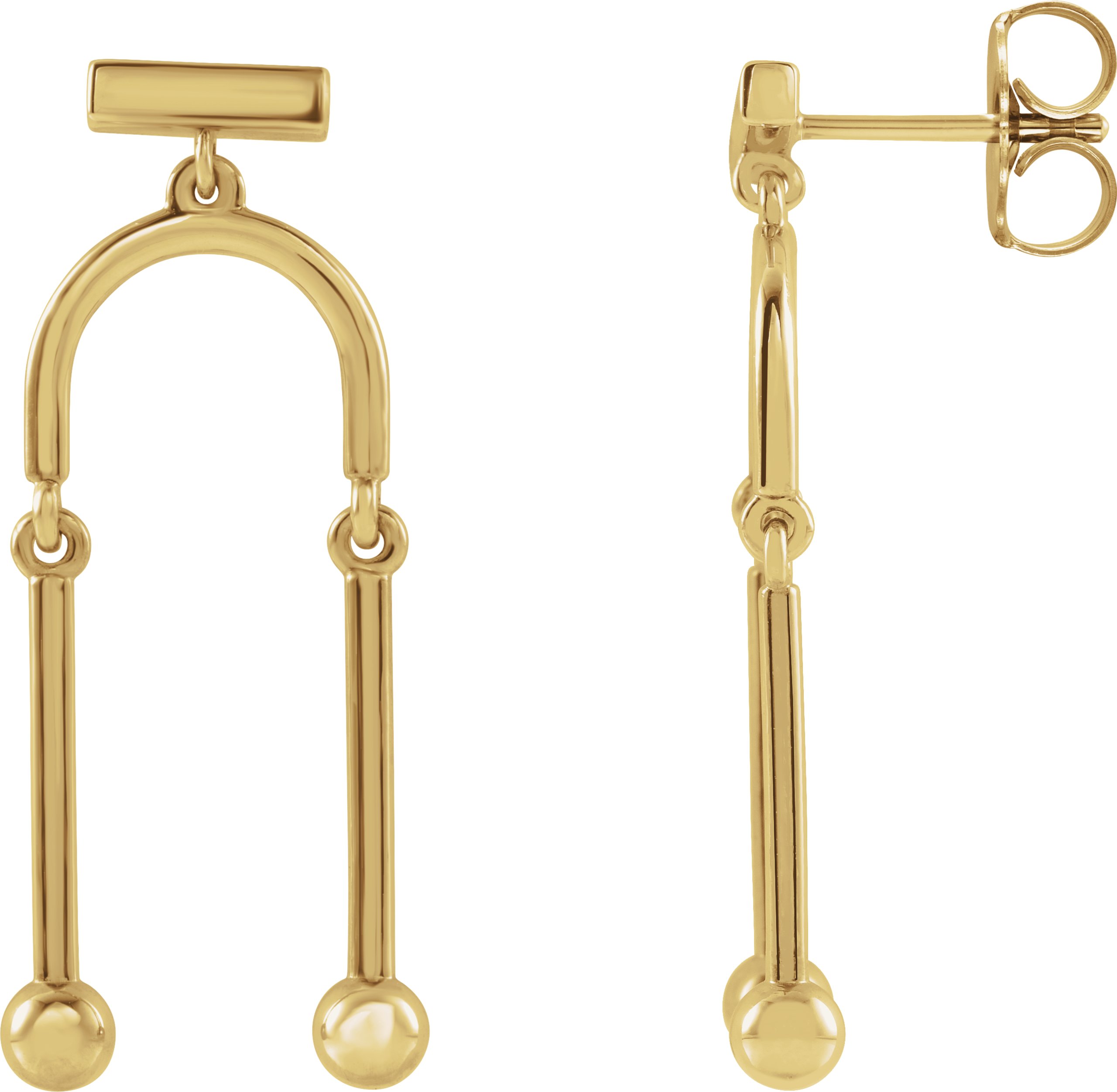 14K Yellow Mobile Earrings