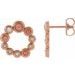 14K Rose Natural Pink Coral & 1/8 CTW Natural Diamond Earrings