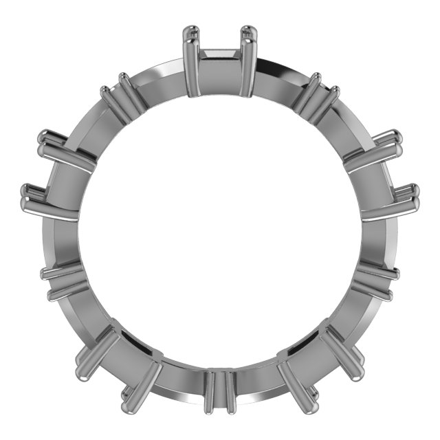 4.5x3 mm Emerald Eternity Band Mounting view 2