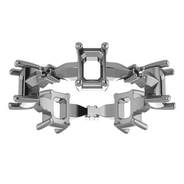 4.5x3 mm Emerald Eternity Band Mounting view 3