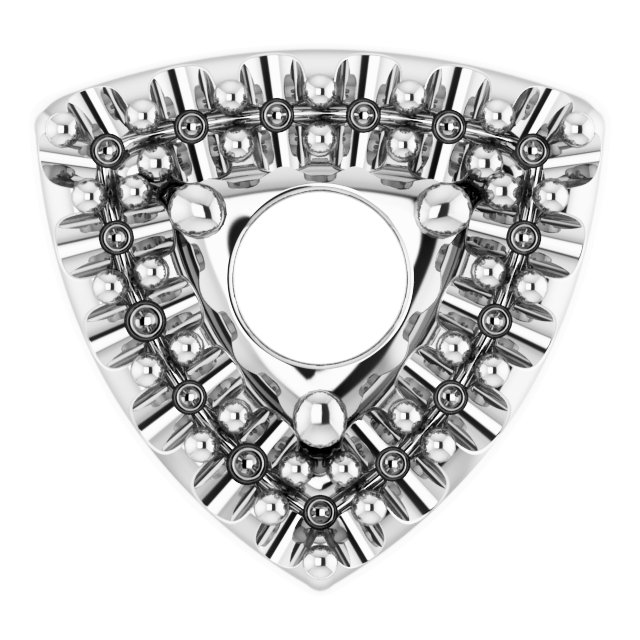Round 3-Prong Halo-Style Earring Setting