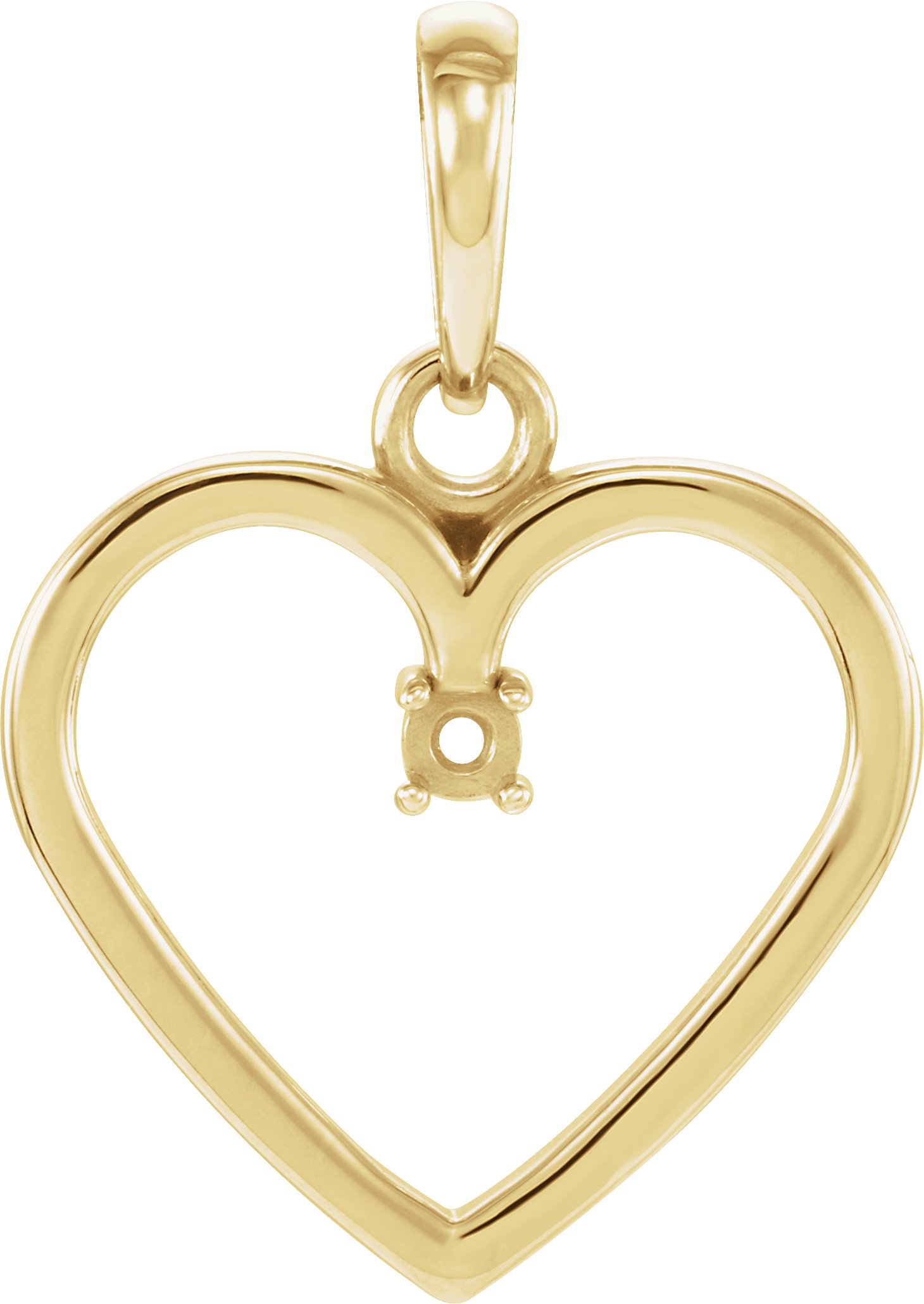 10K Yellow 1.7 mm Heart Pendant Mounting Ref. 12146663