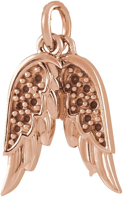 Accented Angel Wings Necklace or Pendant