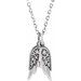 Sterling Silver .03 CTW Natural Diamond Angel Wings 16-18