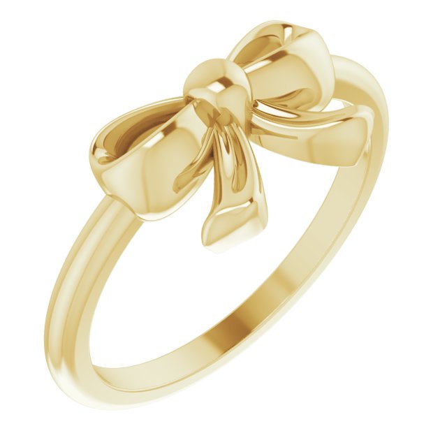 14K Yellow Bow Ring