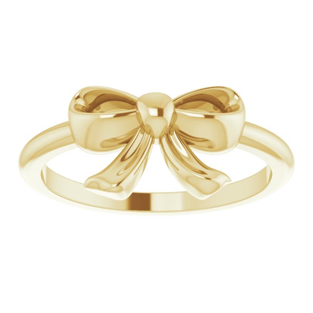 14K Yellow Bow Ring