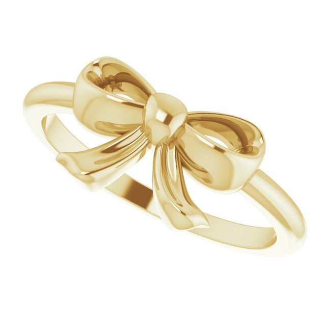 14K Yellow Bow Ring