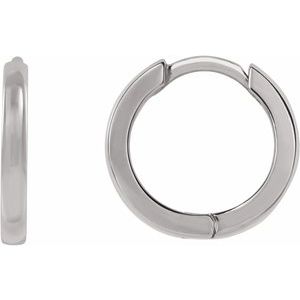 Sterling Silver Hinged 10 mm Hoop Earrings