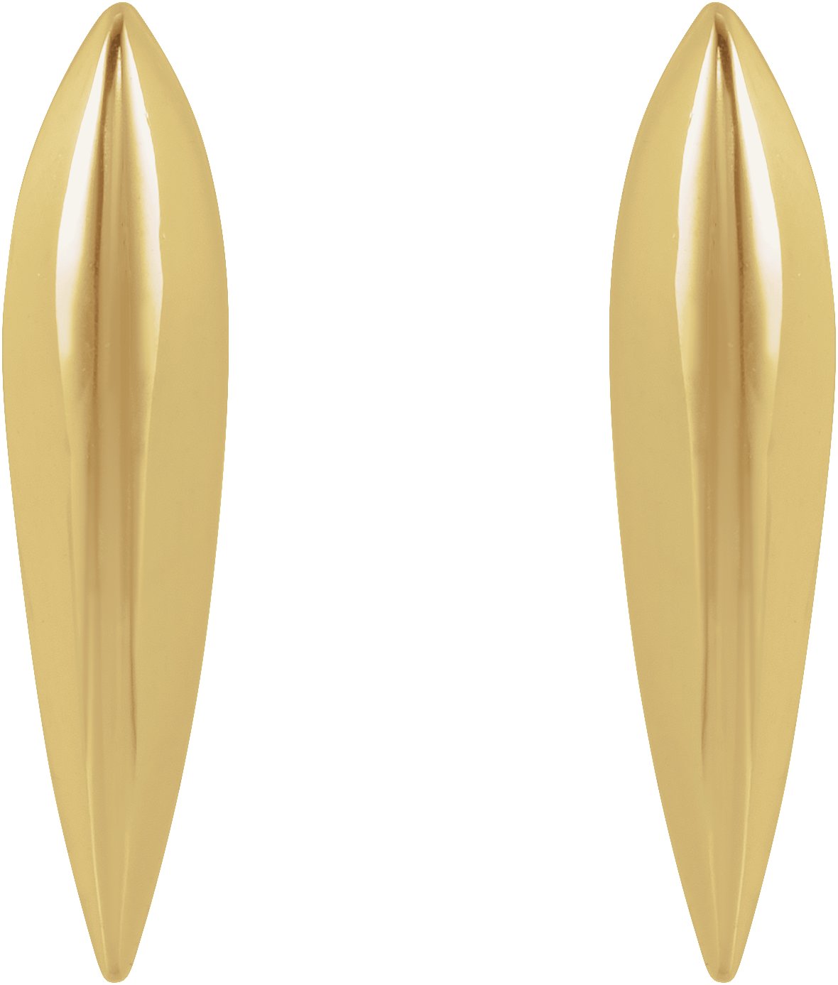 14K Yellow 14.92x3.48 mm Knife-Edge Geometric Earrings