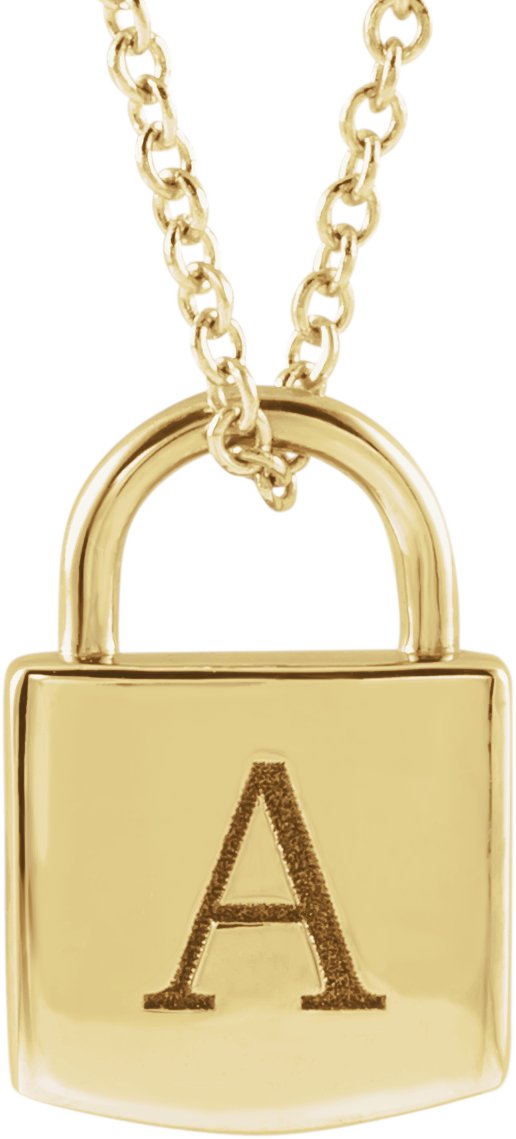Engravable Lock Necklace or Pendant
