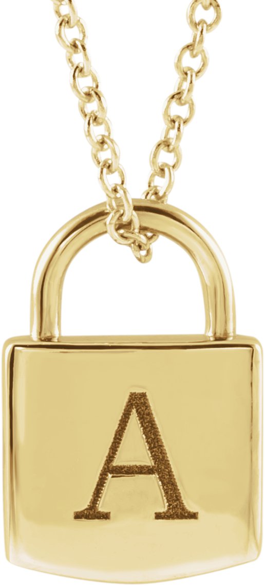 Initial Lock Necklace