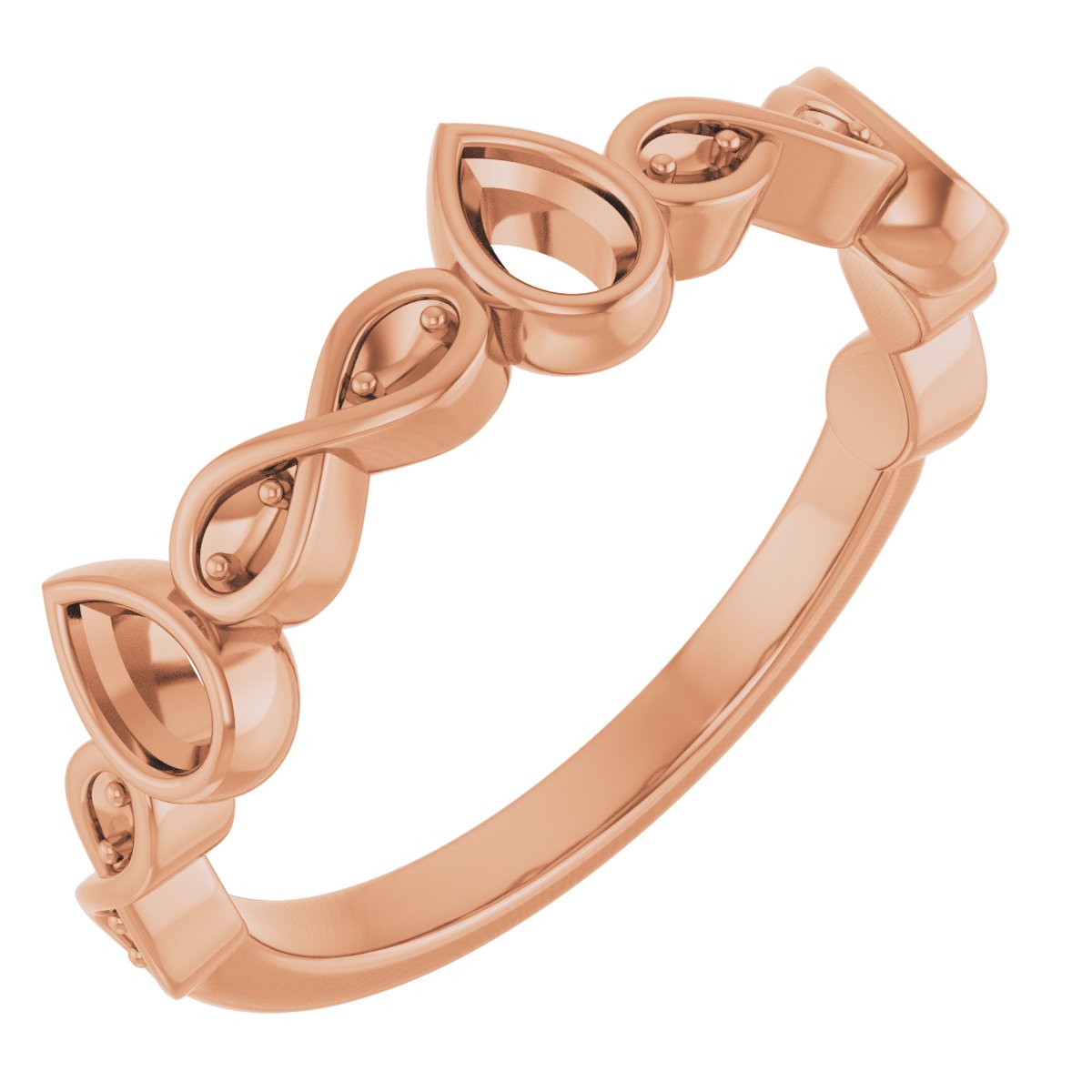 Infinity-Inspired Bezel-Set Anniversary Band