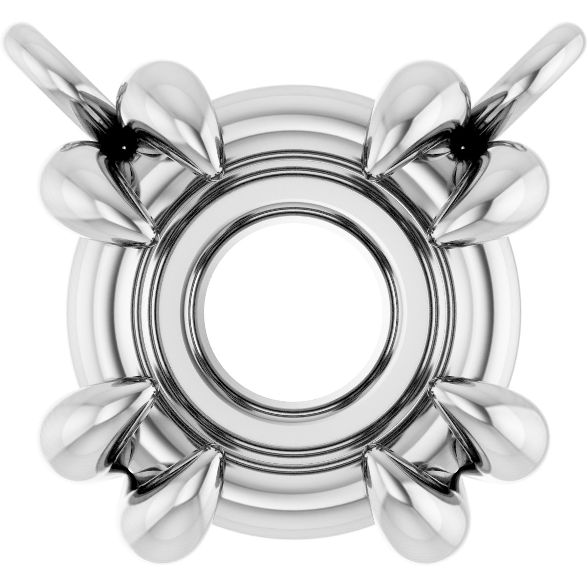 Double Claw-Prong Solitaire Necklace