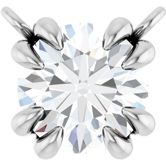 14K White 5/8 CTW Lab-Grown Diamond Necklace Center