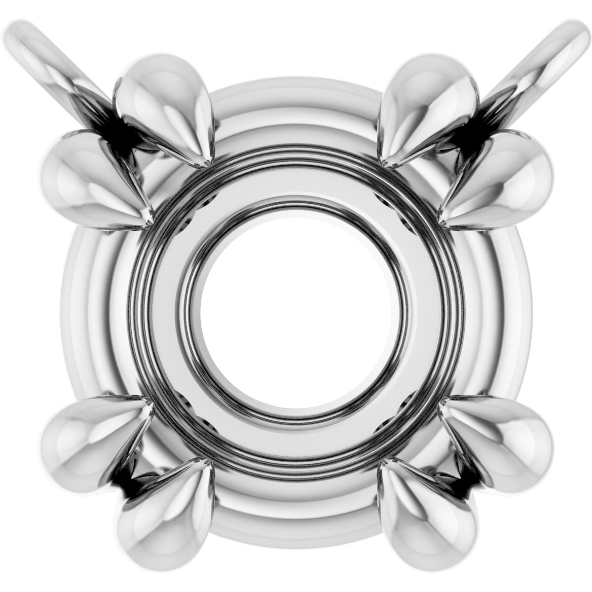 Double Claw-Prong Solitaire Necklace