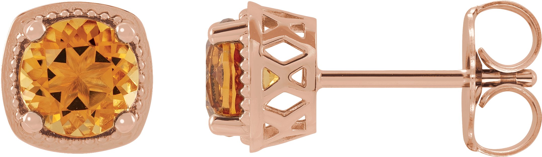 Round 4-Prong Earrings