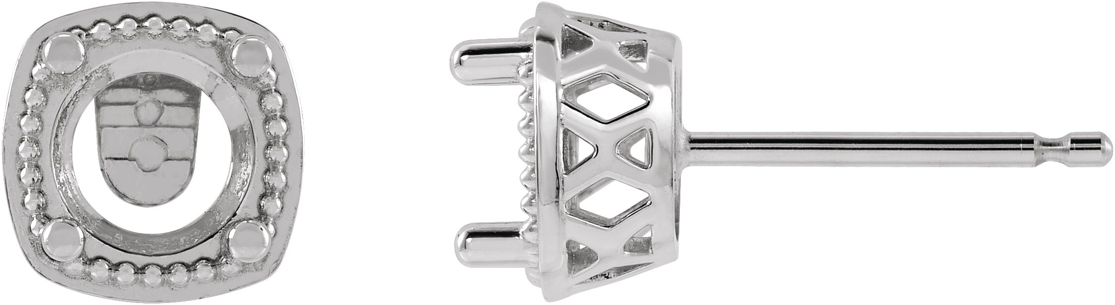 Round 4-Prong Earrings