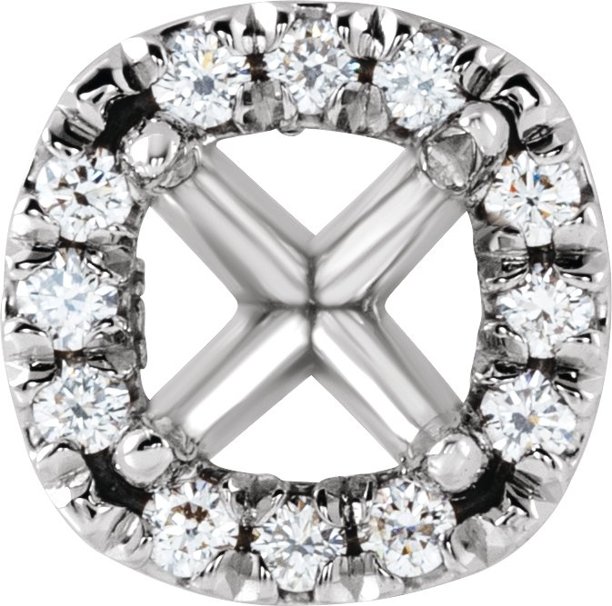 French-Set Cocktail-Style Halo-Style Earring Setting