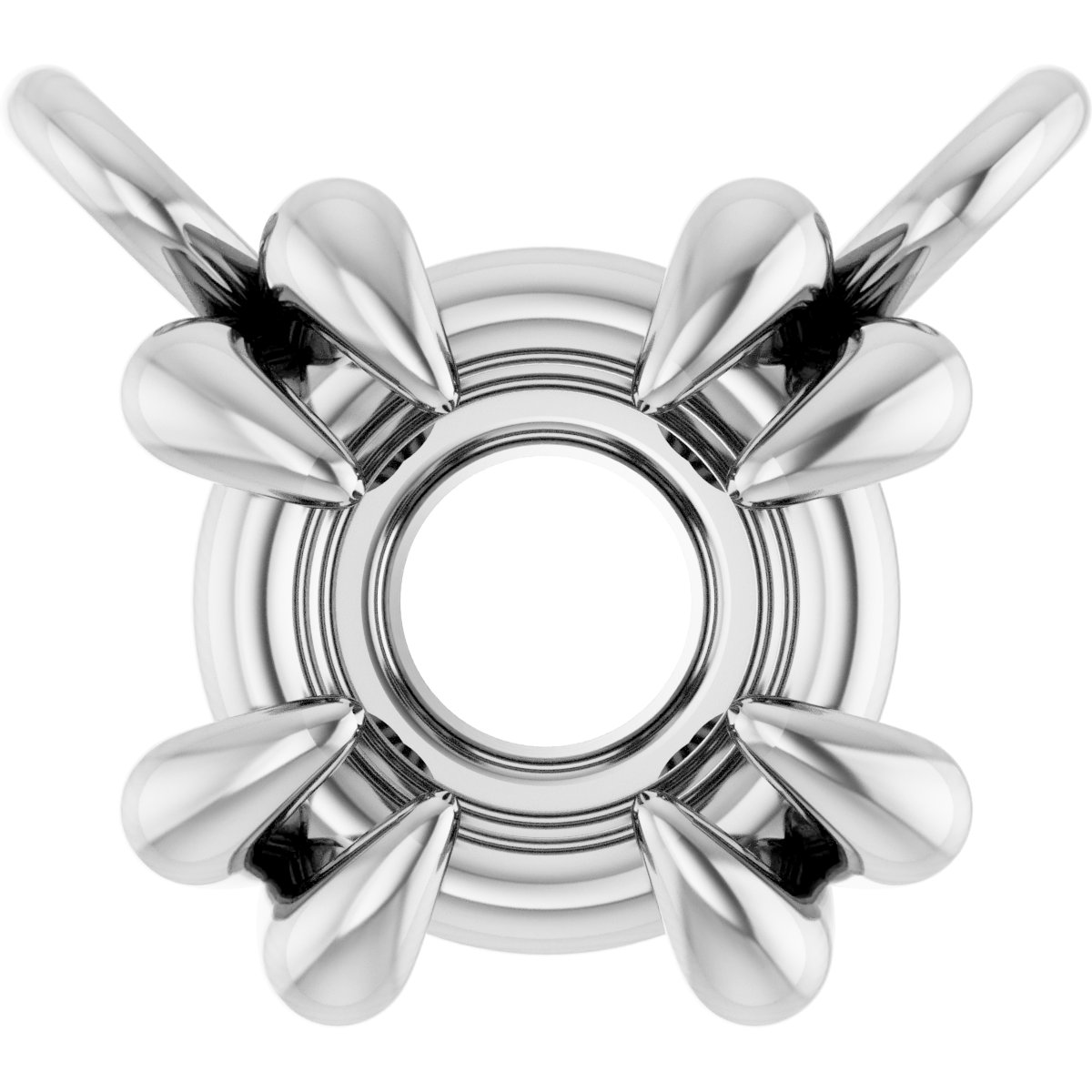 Double-Claw Solitaire Necklace Center
