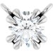 14K White 1/4 CTW Natural Diamond Necklace Center