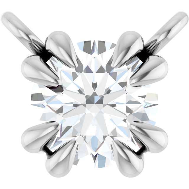 14K White 1/4 CTW Lab-Grown Diamond Necklace Center