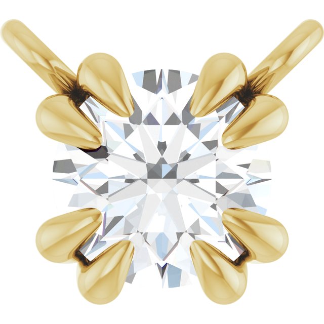 14K Yellow 1/4 CTW Lab-Grown Diamond Necklace Center