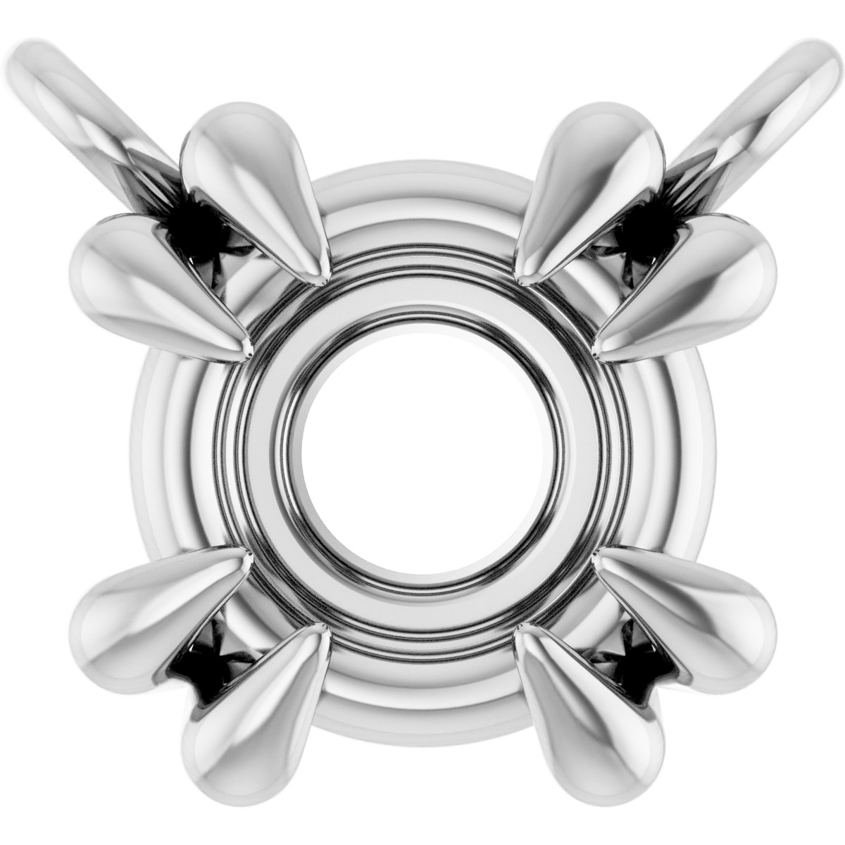 Double-Claw Solitaire Necklace Center