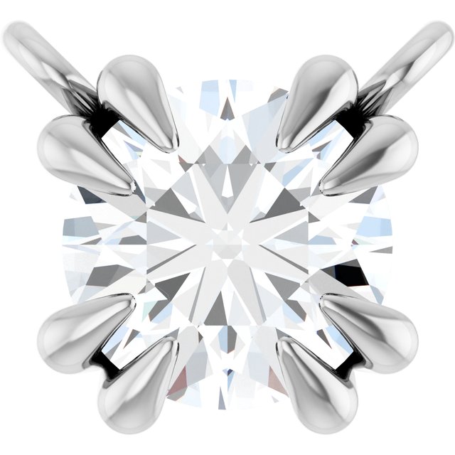14K White 1/3 CTW Lab-Grown Diamond Necklace Center