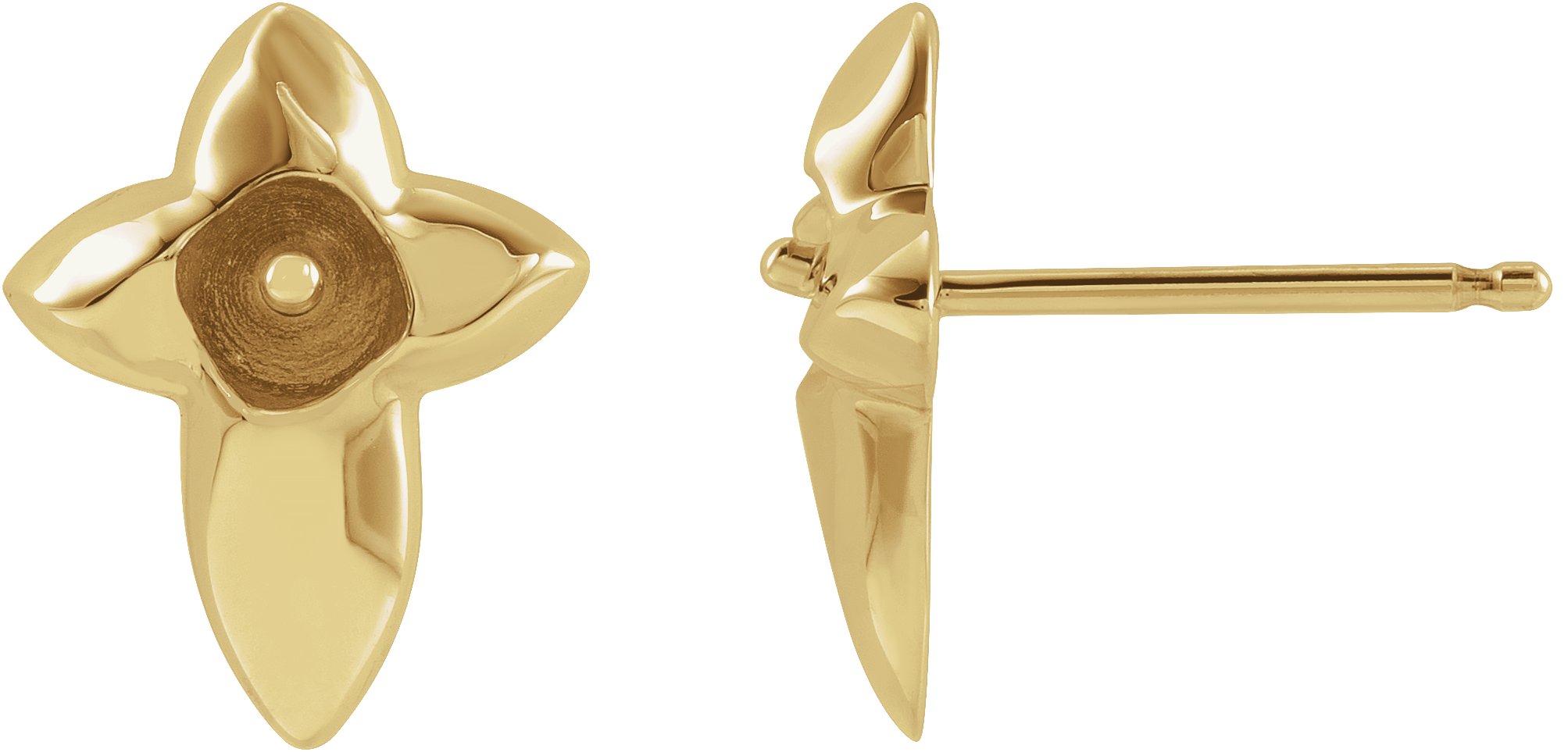 Pearl Cross Earrings