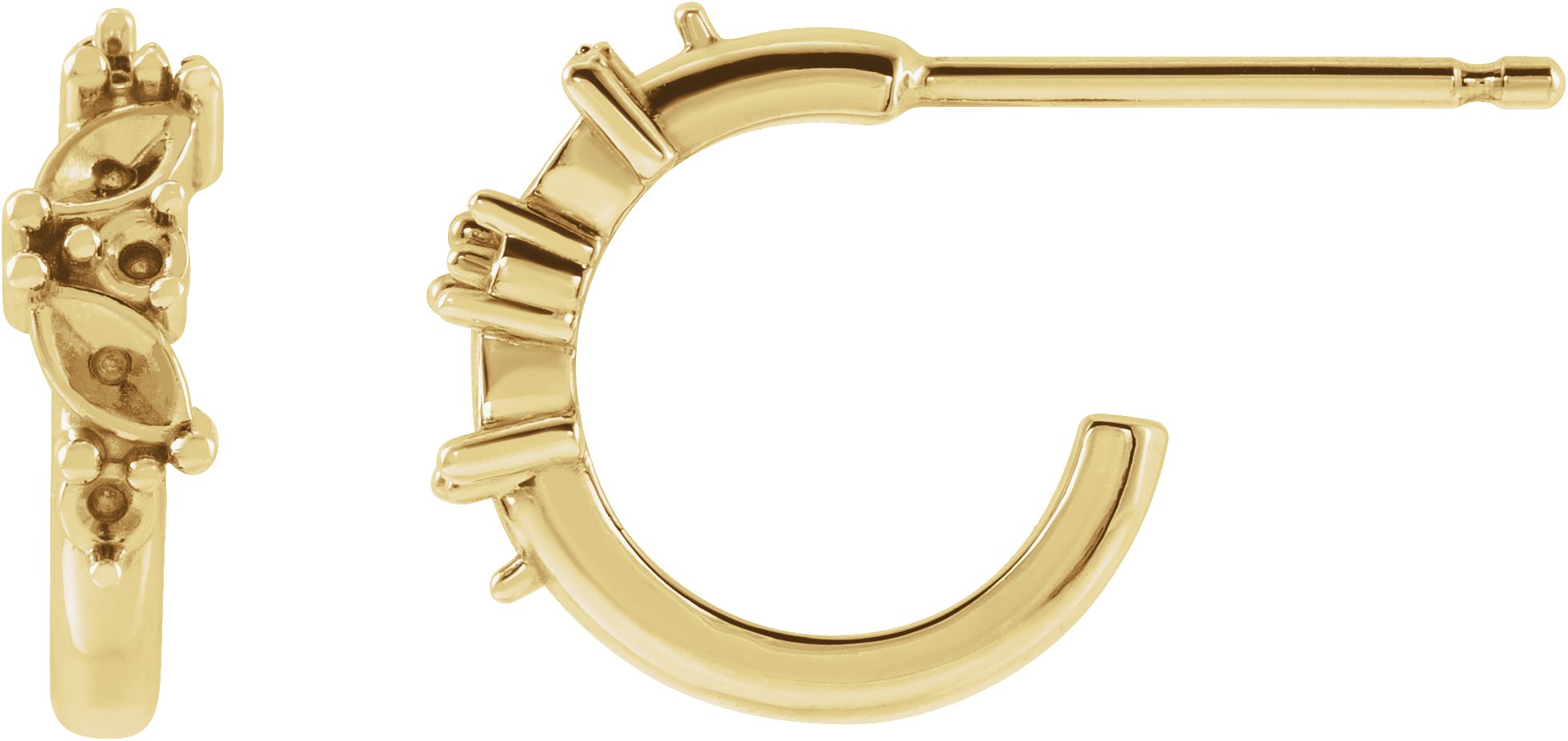 Accented Huggie Earrings