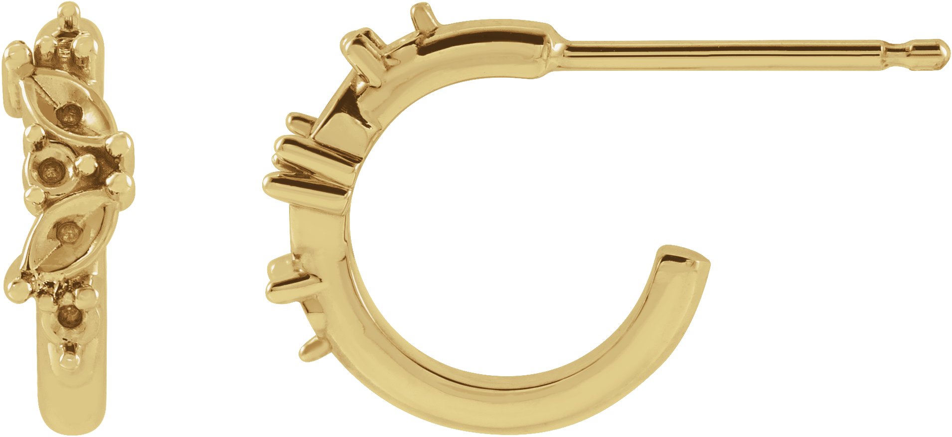 Accented Huggie Earrings