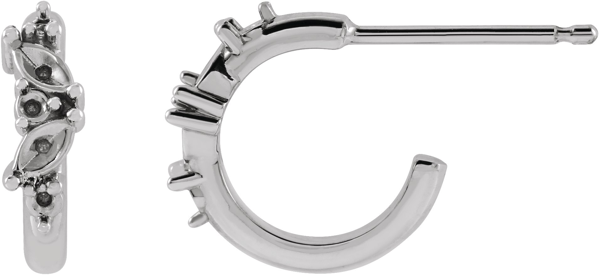 Accented Huggie Earrings