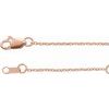14K Rose 1 mm Adjustable Diamond Cut Cable Chain 6.5 to 7.5 inch Bracelet Ref 16992513