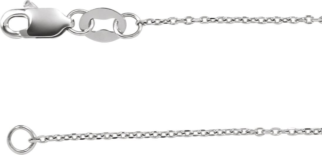 Sterling Silver 1 mm Adjustable Diamond-Cut Cable 16-18" Chain