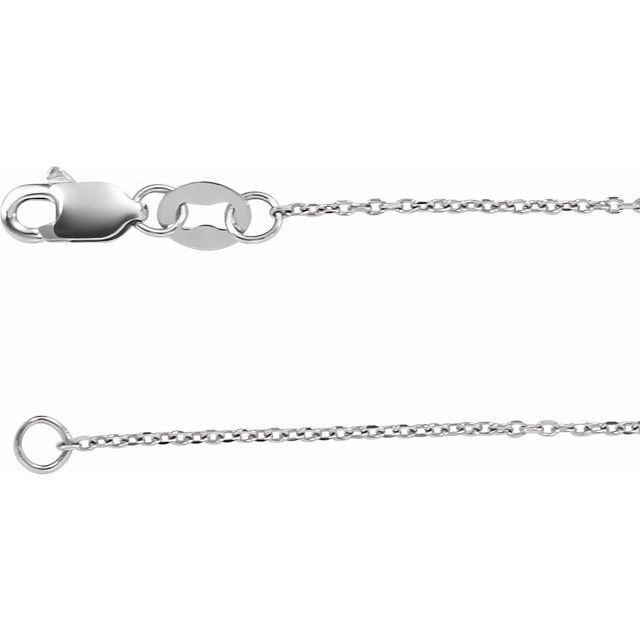 Sterling Silver 1 mm Diamond-Cut Cable 16 Chain