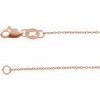 14K Rose 1 mm Diamond Cut Cable 24 inch Chain Ref 16992622