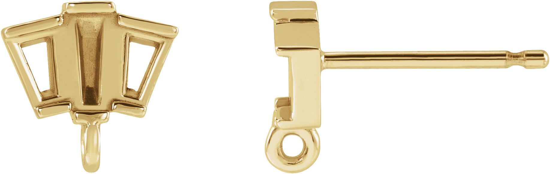 Tapered Baguette Earring Top
