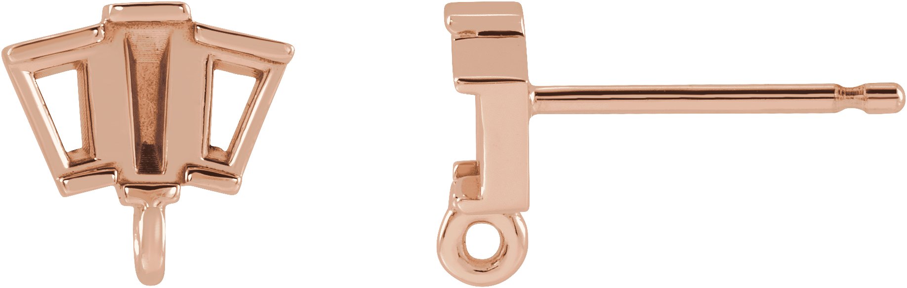 Tapered Baguette Earring Top