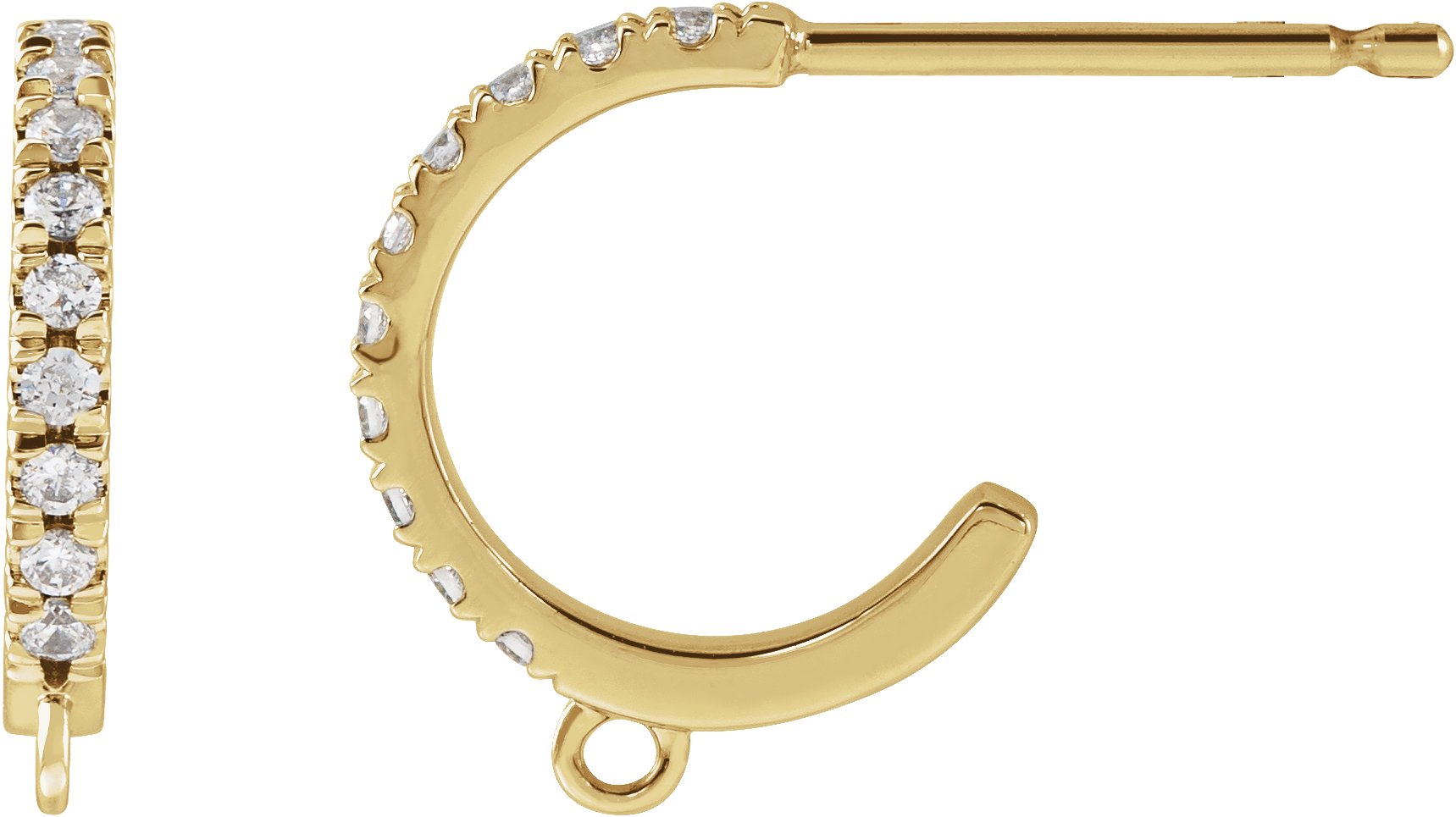 Accented French-Set Hoop Earring Top