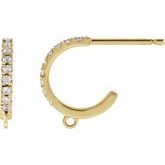 Accented French-Set Hoop Earring Top