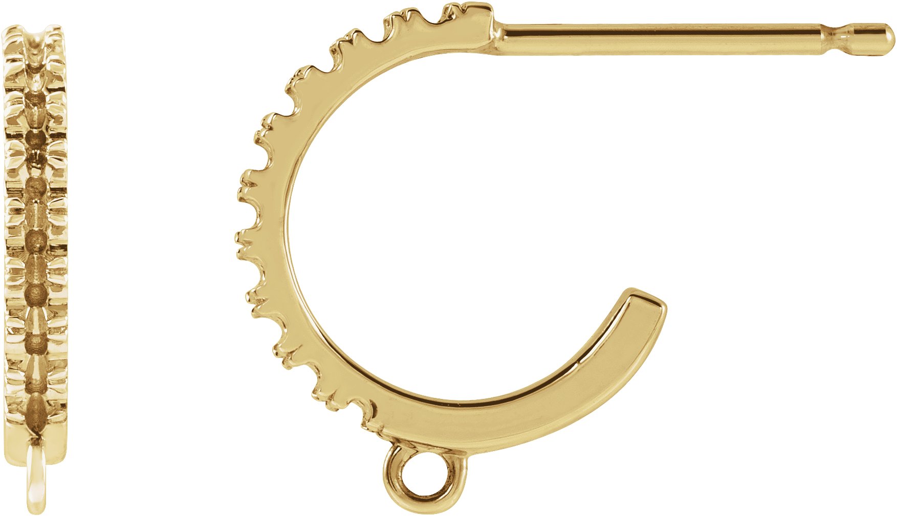Accented French-Set Hoop Earring Top