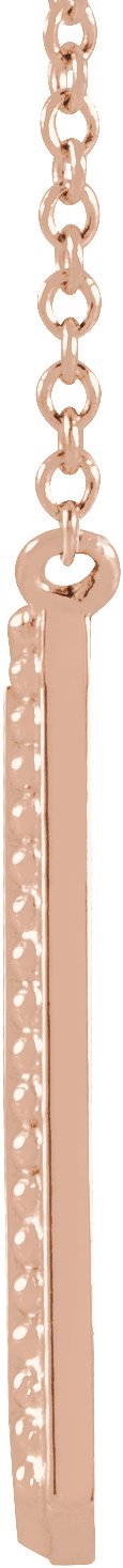 Alternative view of Engravable Beaded Bar Necklace