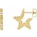 14K Yellow 3/8 CTW Natural Diamond Star Hoop Earrings