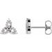 14K White 1/10 CTW Natural Diamond Celtic-Inspired Trinity Earrings