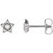 14K White 1/10 CTW Natural Diamond Star Earrings