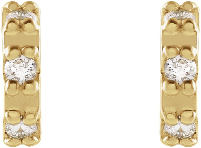 14K Yellow .04 CTW Natural Diamond Earrings