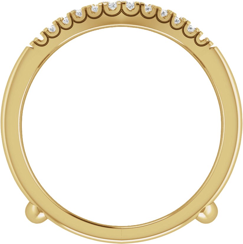 Alternative view of 1/4 CTW Natural Diamond Ring Guard – 14K Yellow Gold
