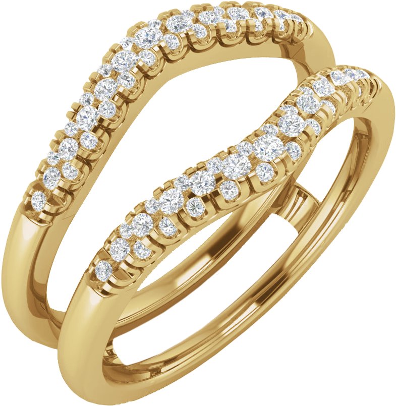 1/4 CTW Natural Diamond Ring Guard – 14K Yellow Gold