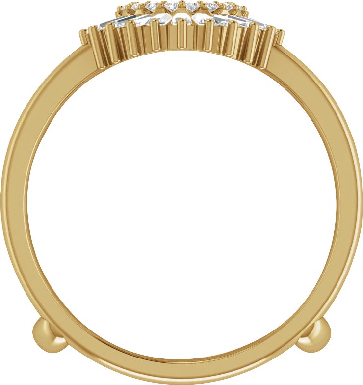 Alternative view of 1/2 CTW Natural Diamond Ring Guard – 14K Yellow Gold