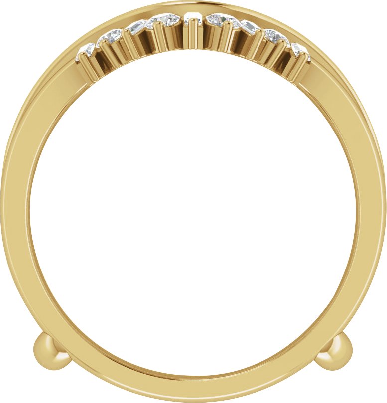 Alternative view of 3/8 CTW Natural Diamond Ring Guard – 14K Yellow Gold
